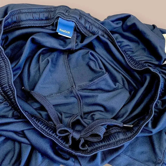 Reebok Athletic Workout Training Gym Shorts Activewear Jersey Size XL Navy White - Picture 8 of 12